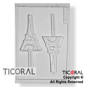 MOLDE A 1522 TORRE EIFFEL C/PALITO 175X135MM APROX TRANSPARENTE x 4